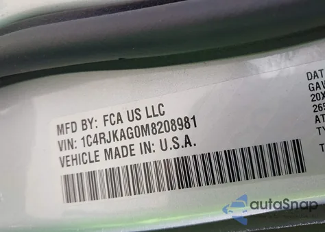 2021 Jeep Grand Cherokee Altitude 4X4 from USA, damaged, VIN 1C4RJKAG0M8208981